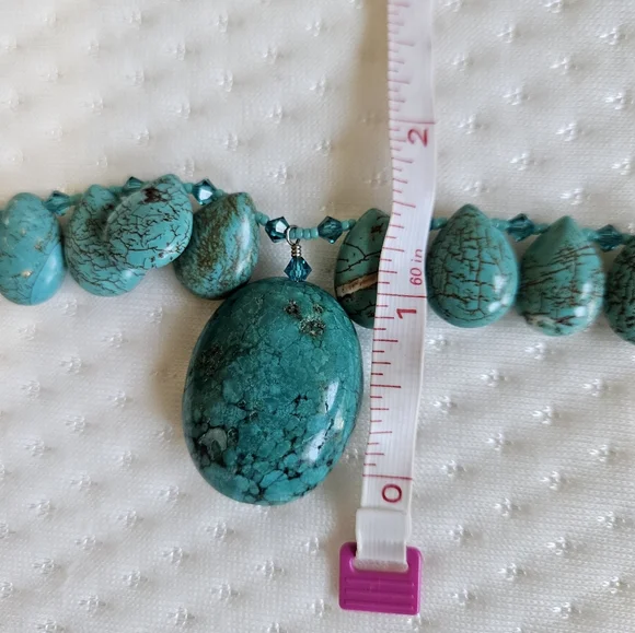 Southwest Style Turquoise Necklace, Bracelet and Earring set - Picture 8 of 14